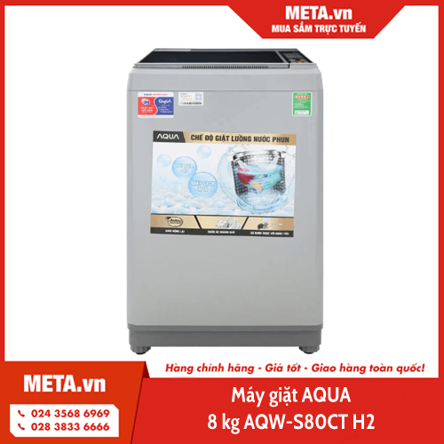 Máy giặt AQUA 8 kg AQW-S80CT H2