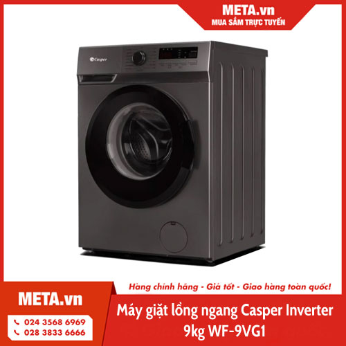 Máy giặt lồng ngang Casper Inverter 9kg WF-9VG1