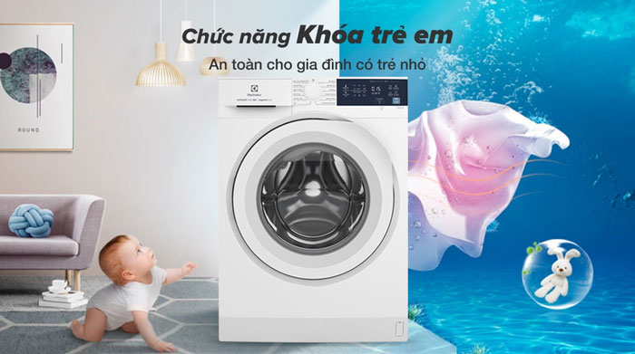 máy giặt Electrolux có chức năng khóa trẻ em an toàn