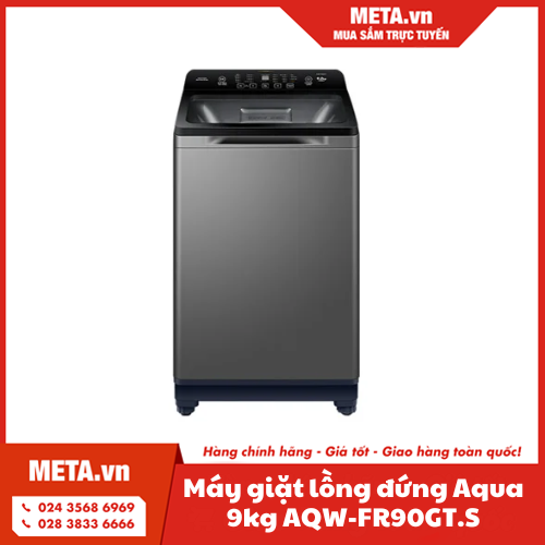 Máy giặt lồng đứng AQUA 9kg AQW-FR90GT.S