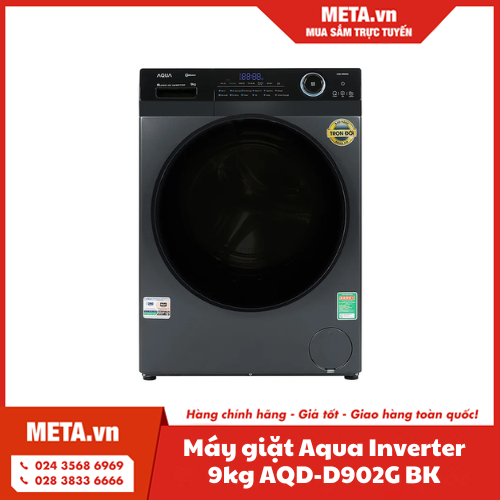 Máy giặt AQUA Inverter 9kg AQD-D902G BK