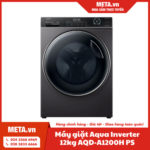 Máy giặt AQUA Inverter 12kg AQD-A1200H PS
