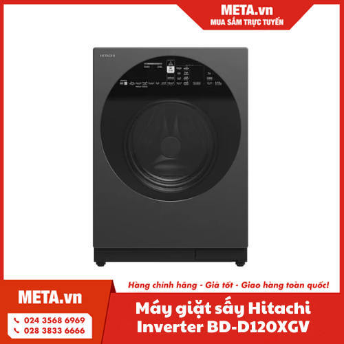 Máy giặt sấy Hitachi Inverter BD-D120XGV