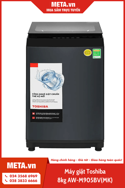 Máy giặt cửa trên 8kg Toshiba AW-M905BV(MK)
