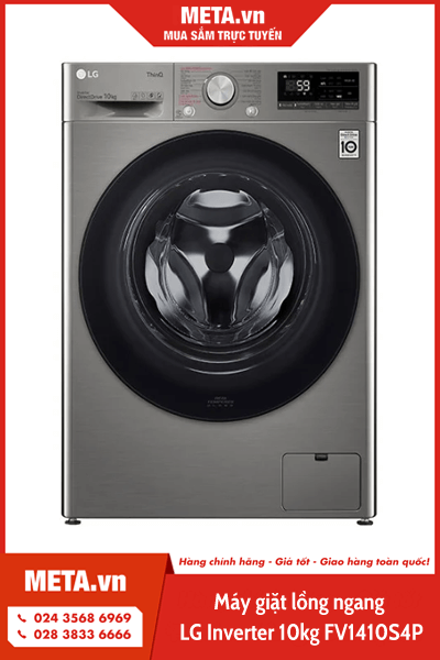 Máy giặt lồng ngang 10kg LG FV1410S4P