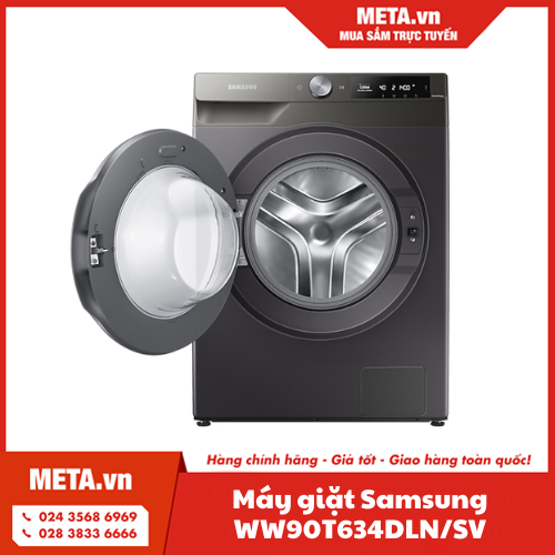Máy giặt lồng ngang 9kg Inverter Samsung WW90T634DLN/SV