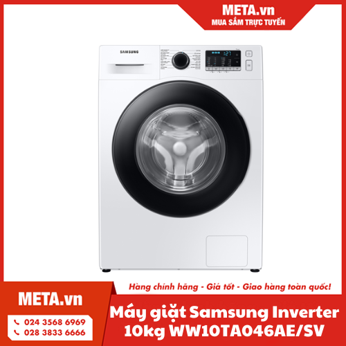Máy giặt lồng ngang Samsung Inverter 10kg WW10TA046AE/SV