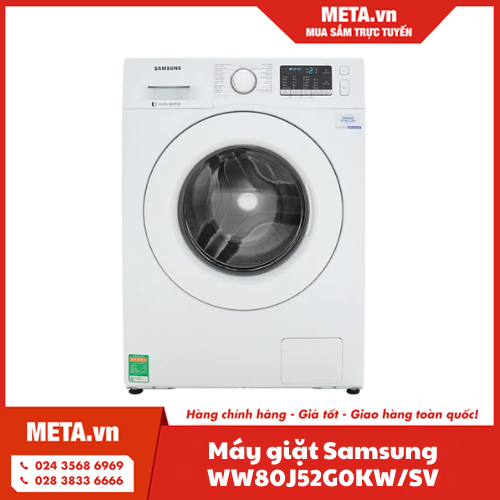 Máy giặt lồng ngang Samsung Inverter WW80J52G0KW/SV