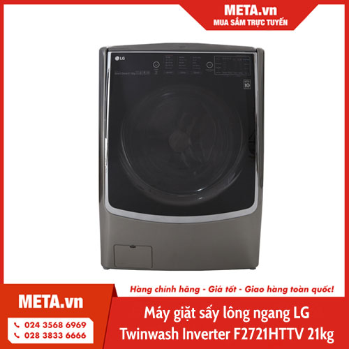 Máy giặt sấy lồng ngang LG Twinwash Inverter F2721HTTV 21kg
