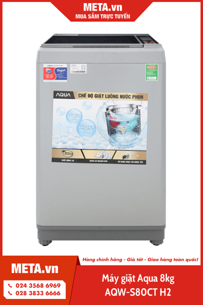 Máy giặt AQUA 8kg AQW-S80CT H2