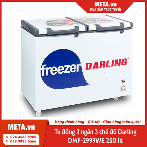 Tủ đông 2 ngăn 3 chế độ Darling DMF-2999WE