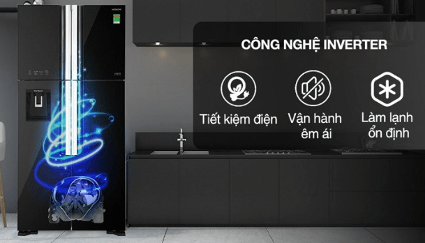 Tủ lạnh Hitachi được ứng dụng công nghệ Inverter tiết kiệm điện