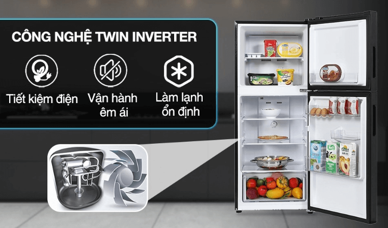 Tủ lạnh AQUA thường được trang bị công nghệ tiết kiệm điện Twin Inverter