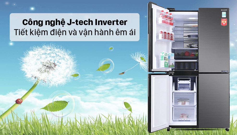 Tủ lạnh Sharp tích hợp công nghệ J-Tech Inverter giúp tiết kiệm điện năng