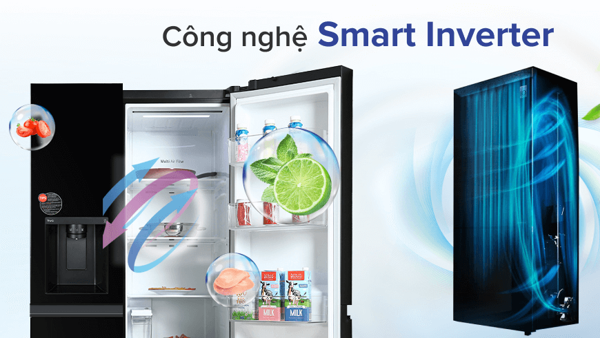 Tủ lạnh LG tích hợp công nghệ Inverter giúp tiết kiệm điện năng
