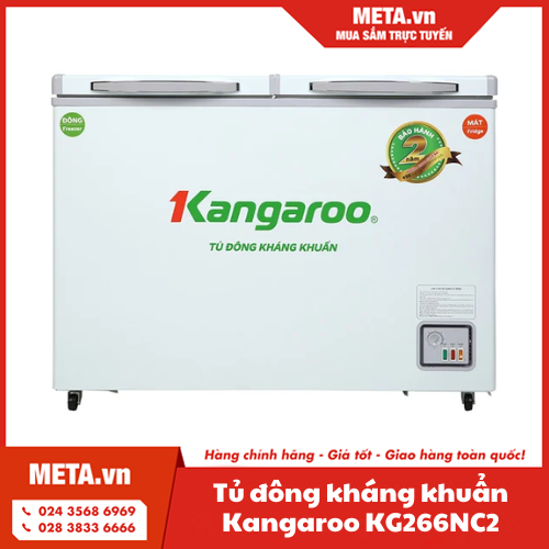 Tủ đông kháng khuẩn Kangaroo KG266NC2 (192 lít)