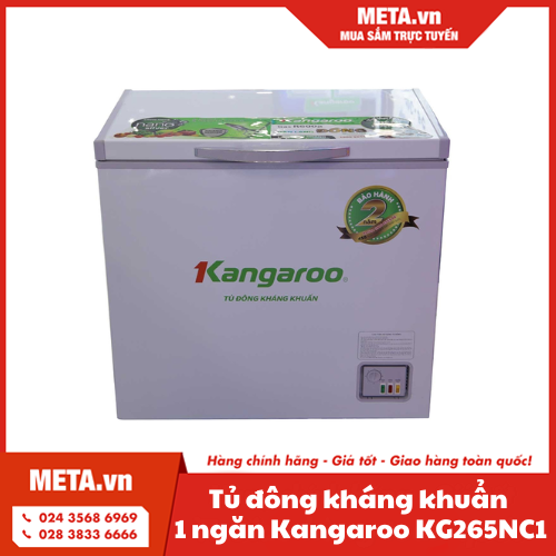 Tủ đông kháng khuẩn 1 ngăn Kangaroo KG265NC1 265 lít