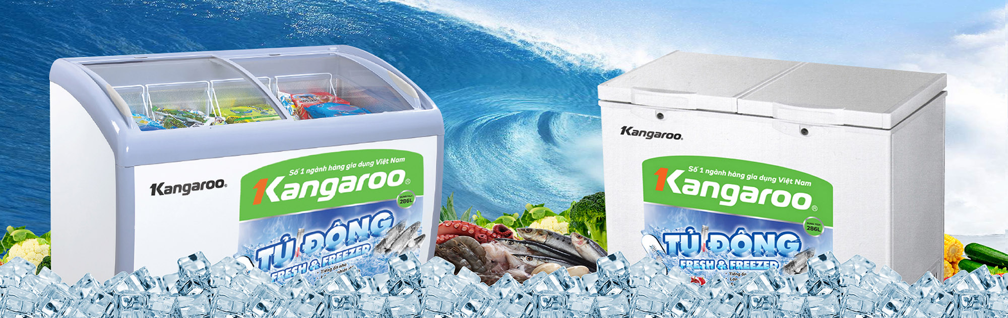 Tủ đông Kangaroo thường có dung tích dưới 500 lít
