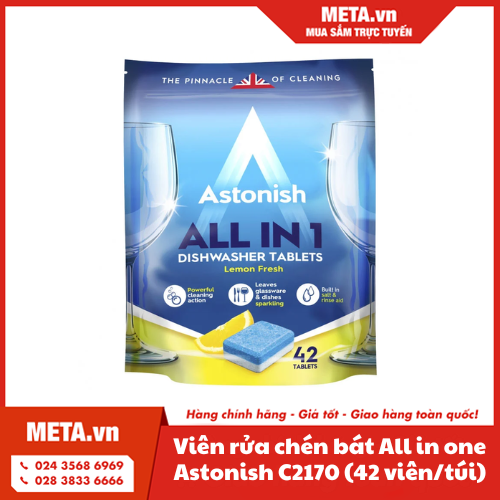 Viên rửa chén bát All in one Astonish C2170 (42 viên/túi)