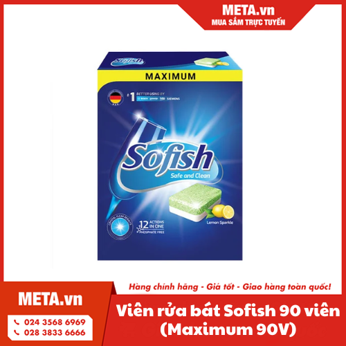 Viên rửa bát Sofish 90 viên (Maximum 90V)