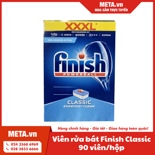 Viên rửa bát Finish Classic 90 viên/hộp