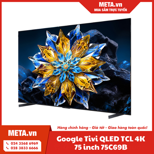 Google Tivi QLED TCL 4K 75 inch 75C69B