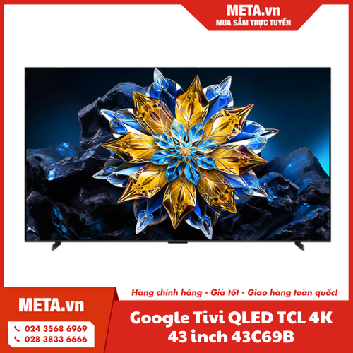 Google Tivi QLED TCL 4K 43 inch 43C69B