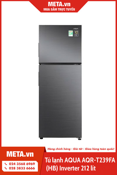 Tủ lạnh AQUA AQR-T239FA (HB) Inverter 212 lít