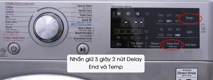 Bật âm thanh máy giặt LG