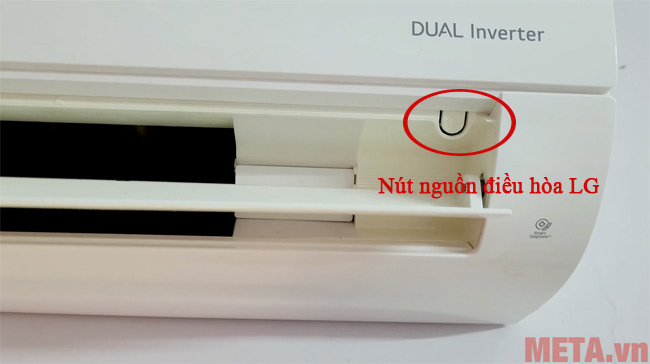 Vị trí nút nguồn điều hòa LG