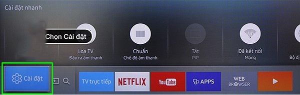 Vào mục Cài đặt