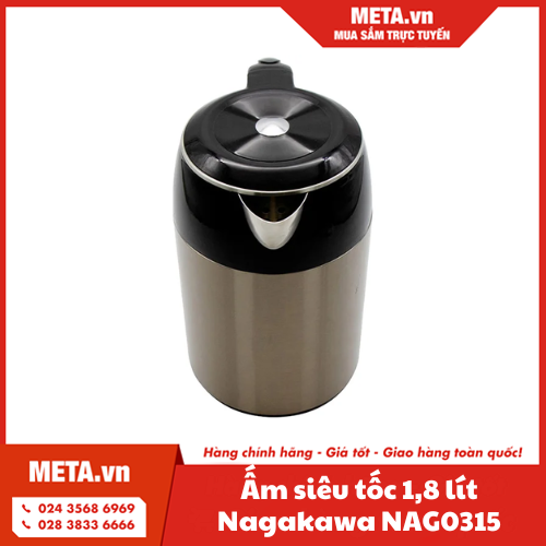 Ấm siêu tốc 1,8 lít Nagakawa NAG0315