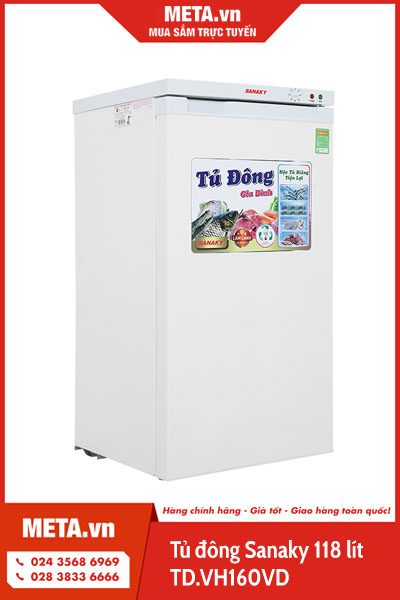 tủ đông Sanaky 118 lít TD.VH160VD