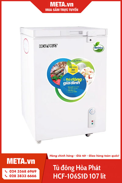 Tủ đông Hòa Phát HCF-106S1Đ 107 lít