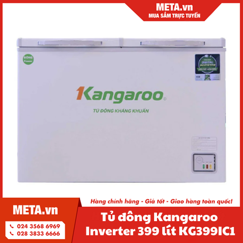 Tủ đông kháng khuẩn Kangaroo inverter 399 lít KG399IC1
