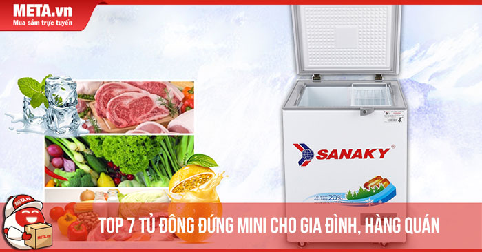 Top 7 tủ đông đứng mini cho gia đình, hàng quán nhỏ