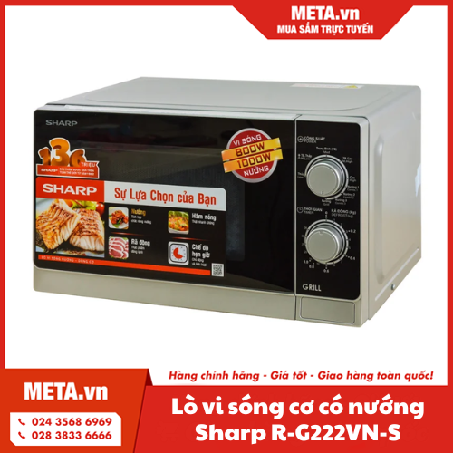 Lò vi sóng cơ có nướng Sharp R-G222VN-S 20 lít 