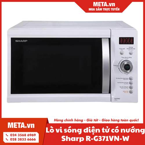 Lò vi sóng điện tử có nướng Sharp R-G371VN-W 23 lít