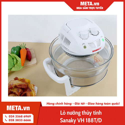 Lò nướng thủy tinh Sanaky VH 188T/D - 15 lít