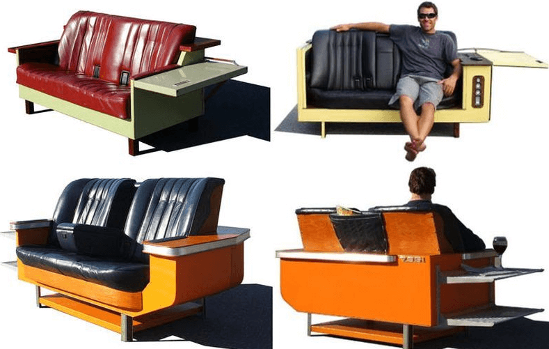 Tận dụng tủ lạnh hỏng thành ghế sofa