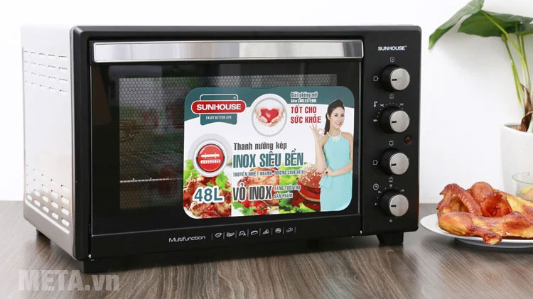 lò nướng Sunhouse sở hữu kiểu dáng hiện đại
