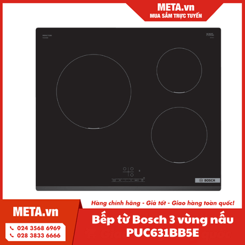 Bếp từ Bosch 3 vùng nấu PUC631BB5E
