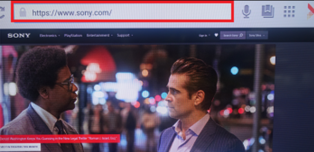 Cách nhập địa chỉ web trình duyệt tivi Sony