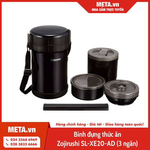 Bình đựng thức ăn Zojirushi SL-XE20-AD (3 ngăn)