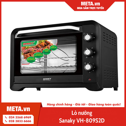 Lò nướng Sanaky VH-809S2D (80 lít, màu đen)