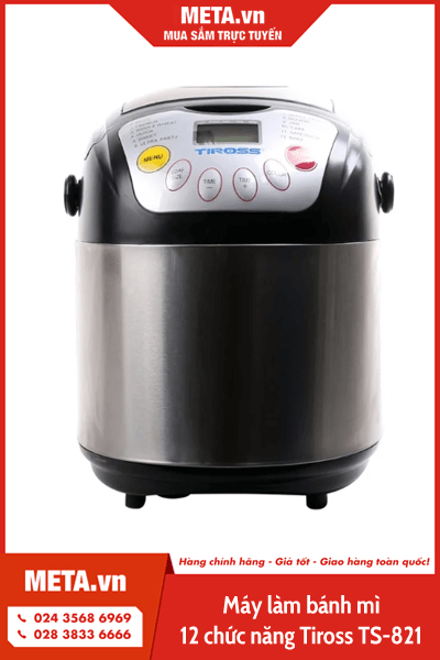 Máy làm bánh mì 12 chức năng Tiross TS-821