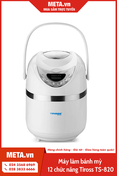 Máy làm bánh mì 12 chức năng Tiross TS-820