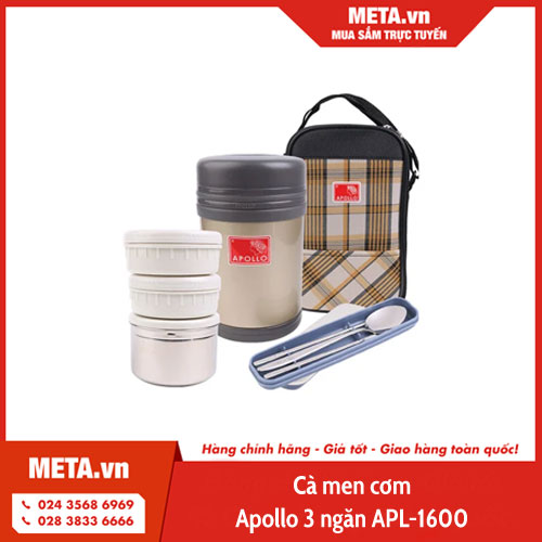 Cà men cơm Apollo 3 ngăn APL-1600