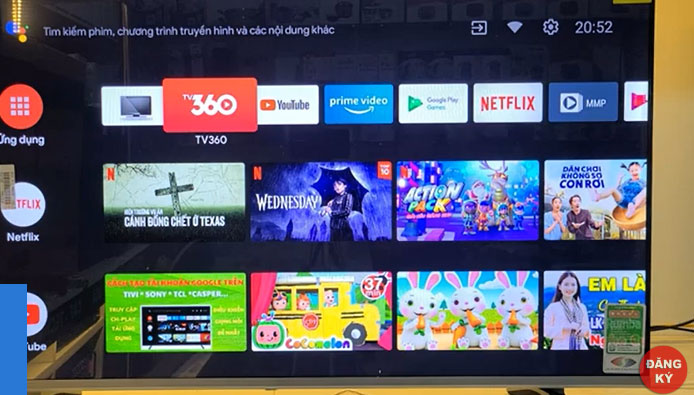 Nhấn vào biểu tượng ứng dụng TV360 vừa cài đặt về