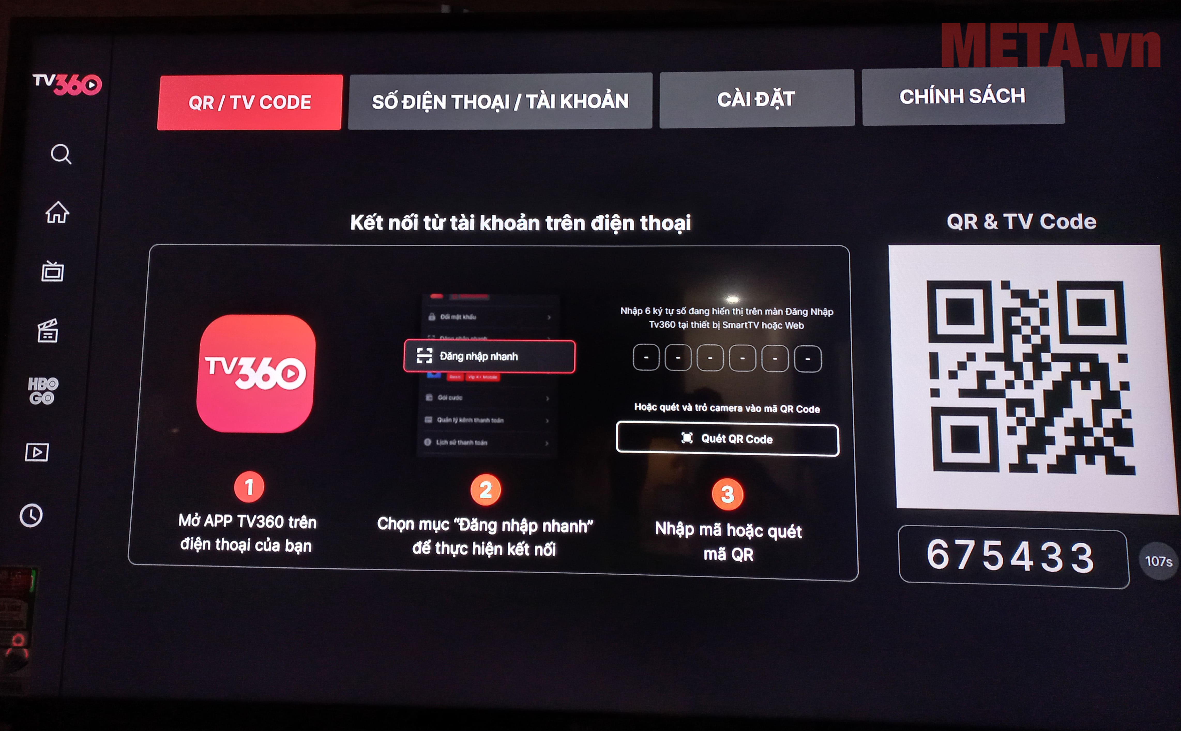 Cách đăng nhập/đăng ký tài khoản TV360